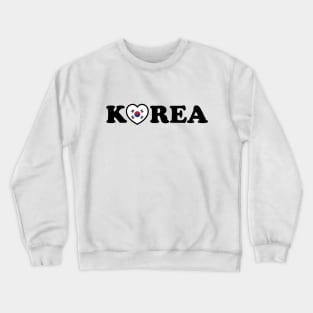 Korea Love Heart Flag Crewneck Sweatshirt